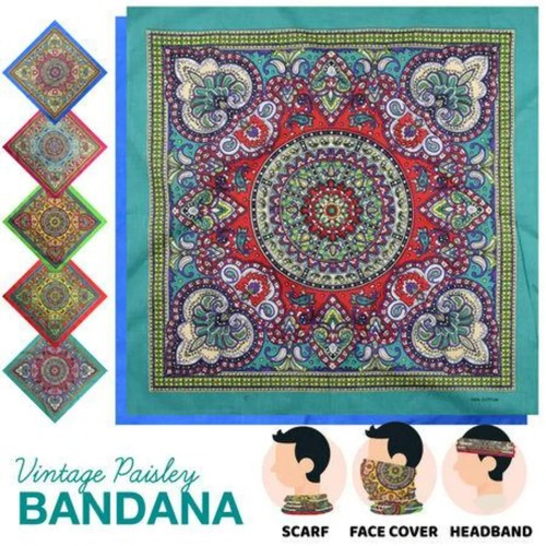 Paisley bandana vintage cotone - bandana,