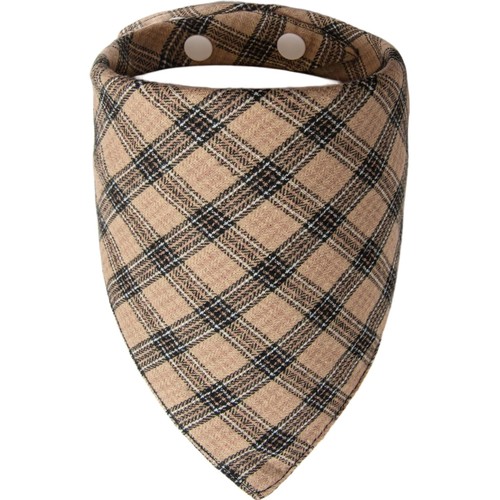 Bandana per cani beige quadri