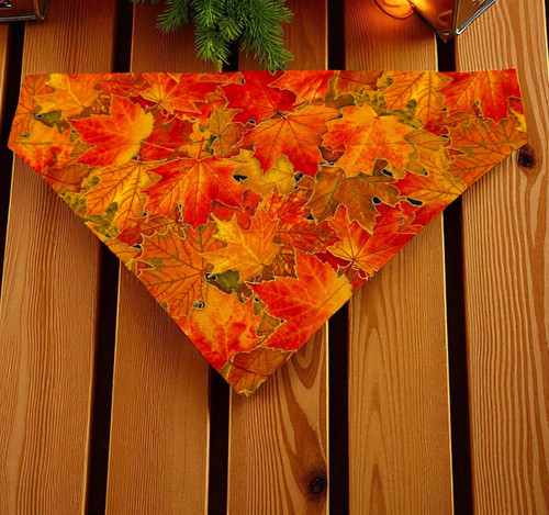 Bandana cane autunnale foglie